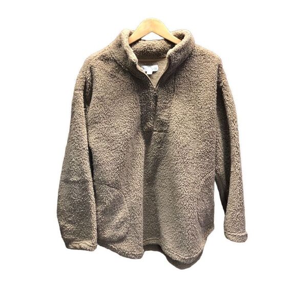 Koolaburra By Ugg Fuzzy Soft Jacket 1/4 Zip Extra Large (XL) Tan - Picture 1 of 4